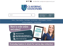 Tablet Screenshot of claveringstationers.co.uk